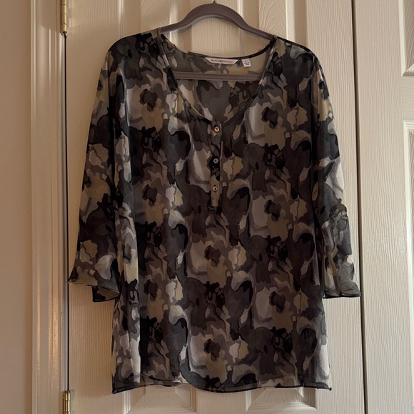 Isaac Mizrahi Tops - Isaac Mizrahi Live! Sheer Blouse – Size L